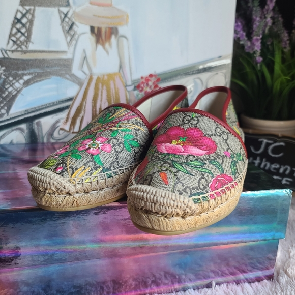 GUCCI GG Blooms Supreme women's  Espadrille. Available in size 37.5 - Picture 5 of 13